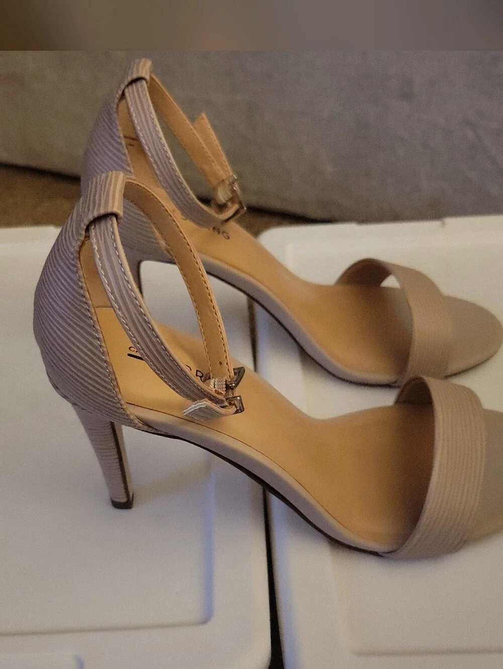 Call It Spring Nude Ankle Strap Stiletto Heels Size 7.5 Never Worn